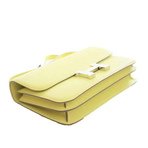 Pre Loved hermes Leather Shoulder Bag Women Yellow Crossbody Bags - Picture 5 of 8